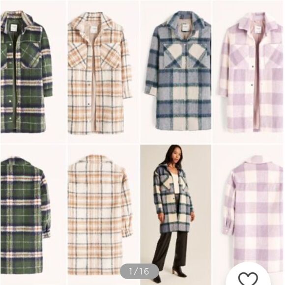 Abercrombie & Fitch | Unisex Street Style Plain Logo Outerwear Plaid Cream/Beige - Picture 3 of 10